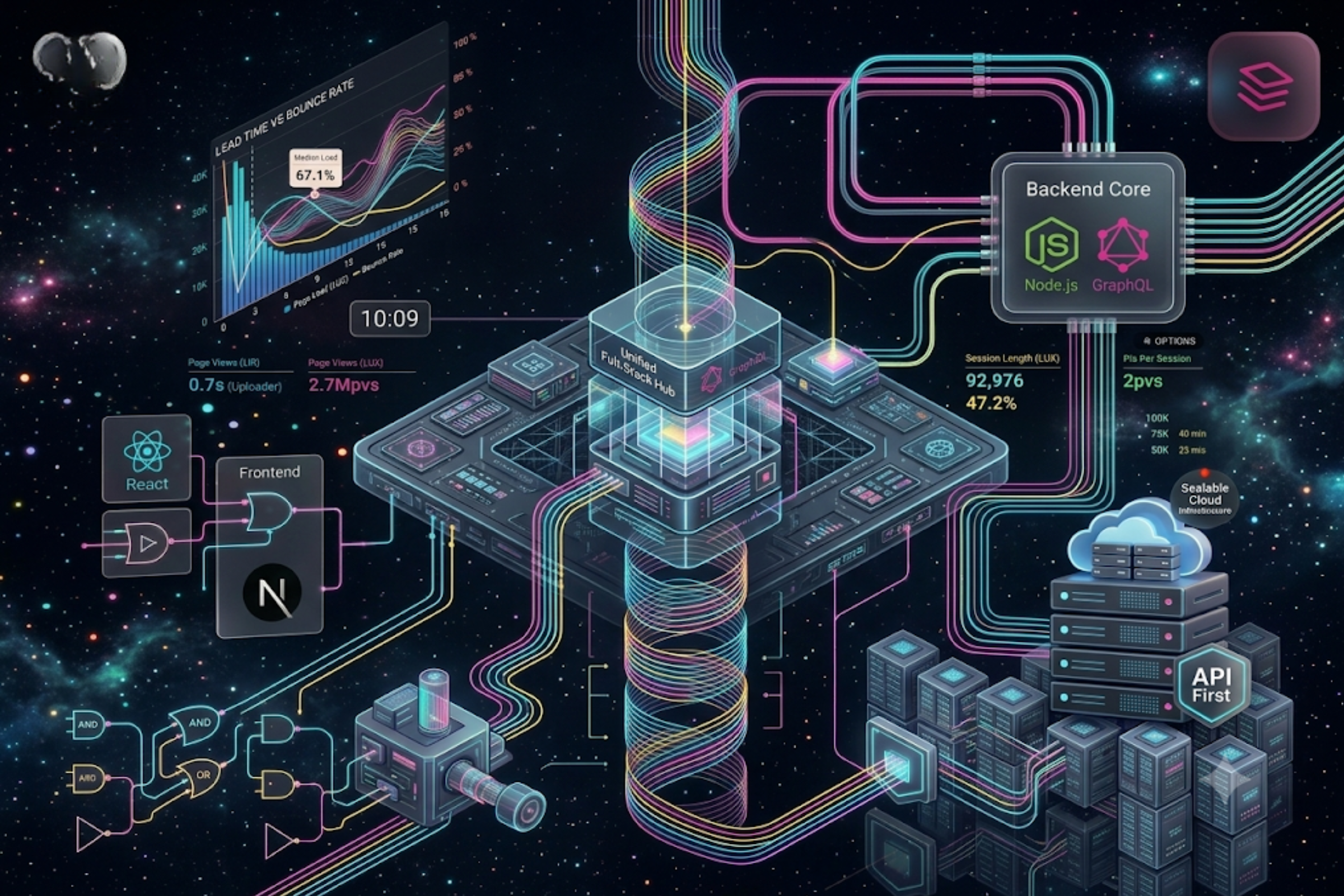 Web application development dashboard