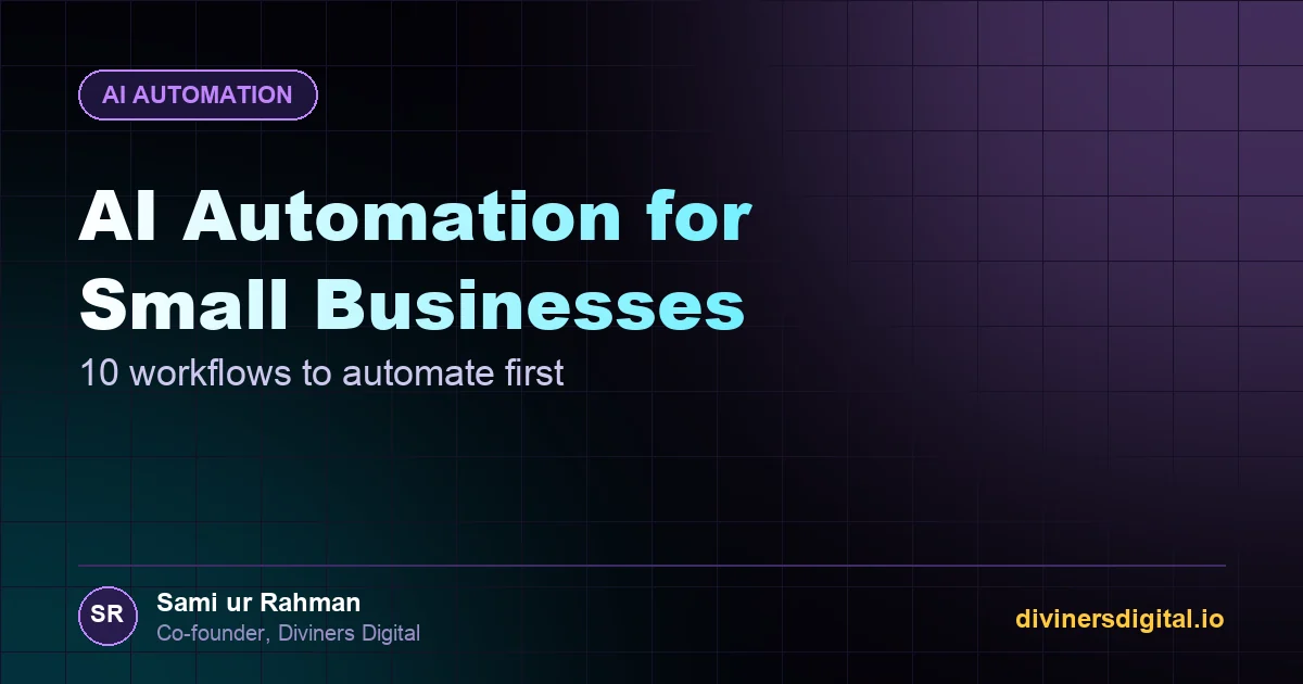 AI Automation for Small Businesses: 10 Workflows to Automate First